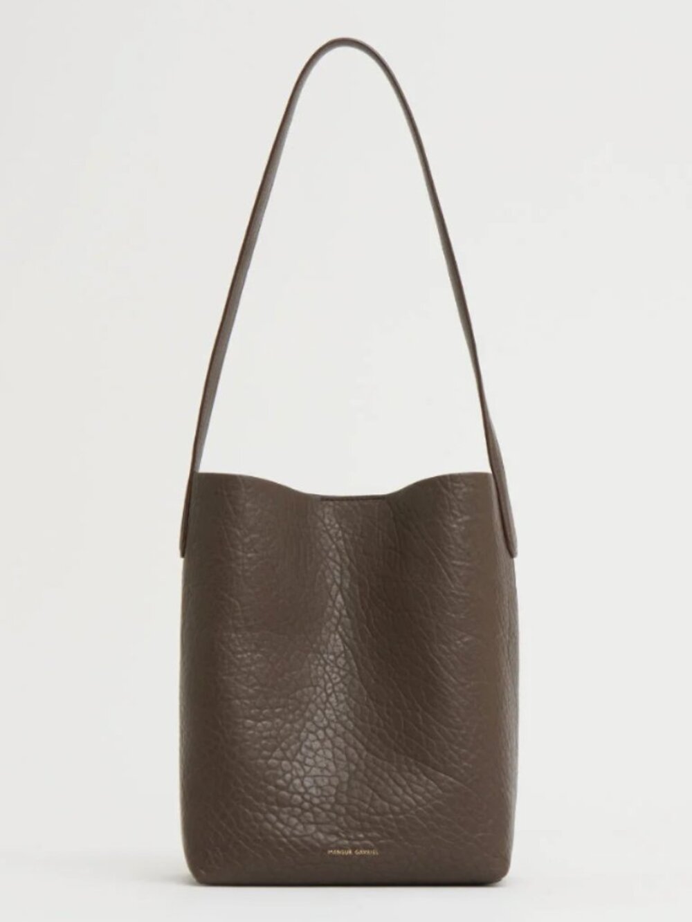 Mansur Gavriel Small Everday Cabas Leather Tote in Ebony
